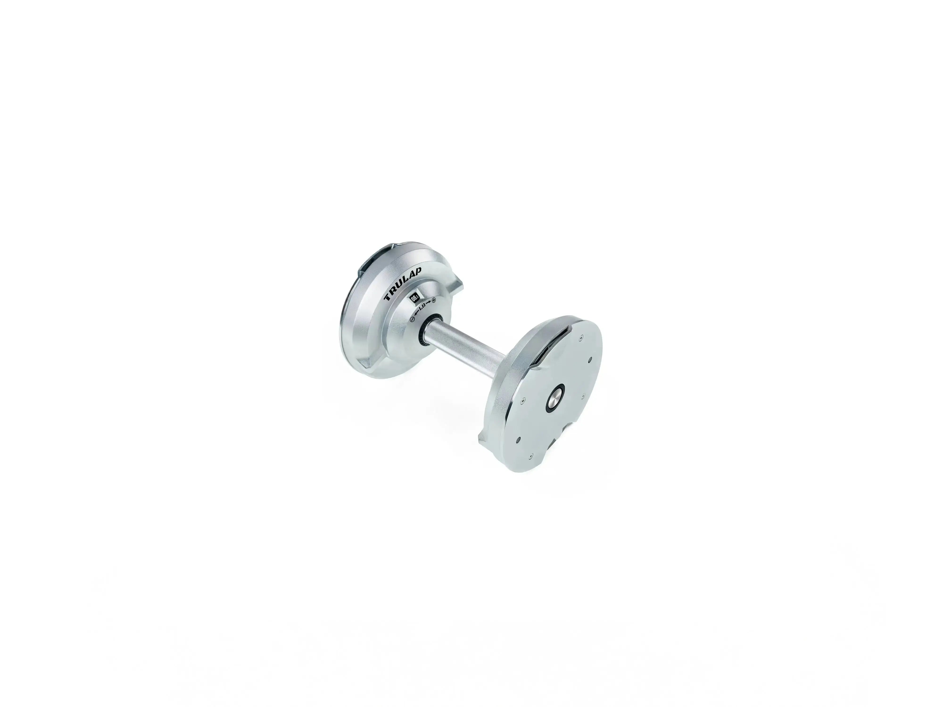 Trulap G4 Handle. Medium knurling, 34mm diameter, with pound and kilogram display indicators. Compatible with all Trulap G1–G4 dumbbell sets in both the 52 lb and 92 lb models.